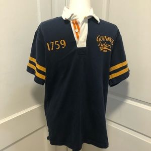 Guinness Navy and Gold Rugby Polo Shirt
